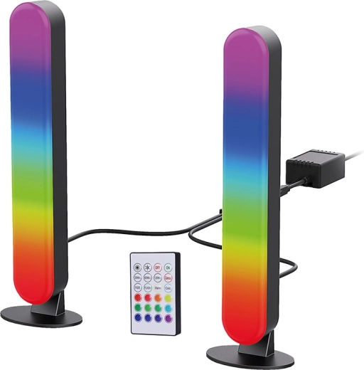 Solight RGB LED-belysning til gamere med fjernbetjening og lydsensor