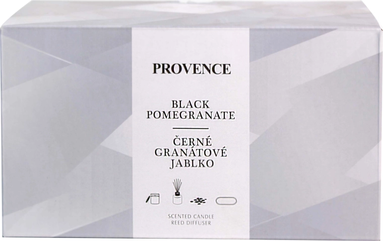 Gavesæt PROVENCE Black Pomegranate – lys og diffuser