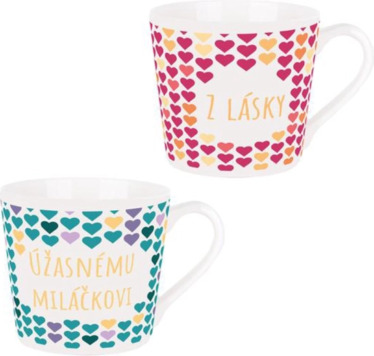 Gavesæt med keramiske krus TORO til en fantastisk kærlighed, 2×400 ml