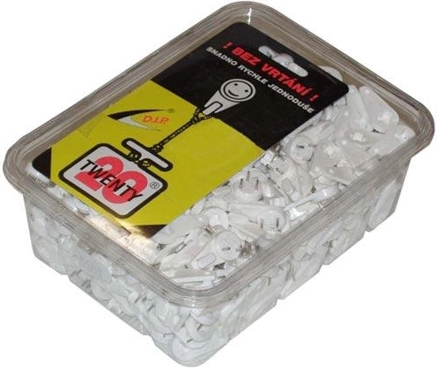 Universalkrog TWENTY, hvid, plast, 400 stk