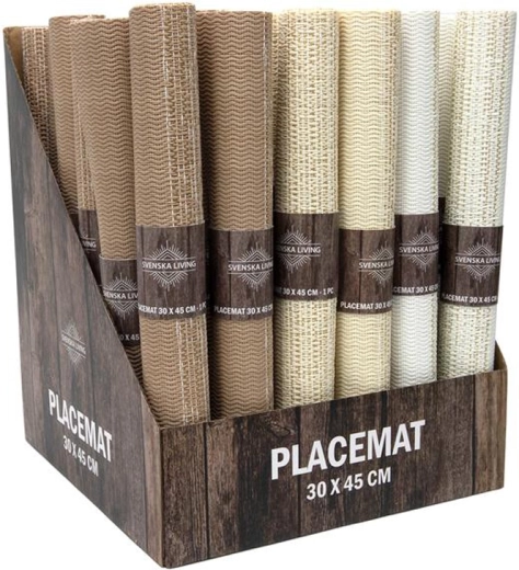 Placemats 30 × 45 cm i polyester, mix af farver