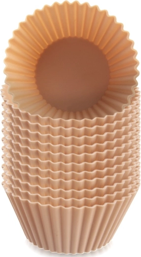 Silikoneforme til muffins, beige, 5,5 cm, 12 stk.