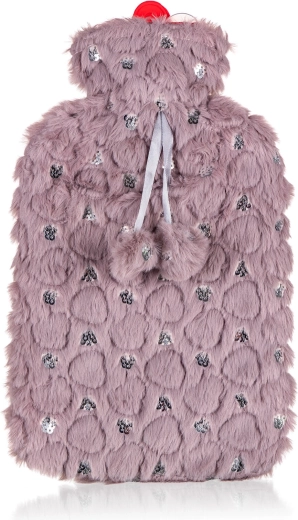 Varmepude med plysbetræk 2 l