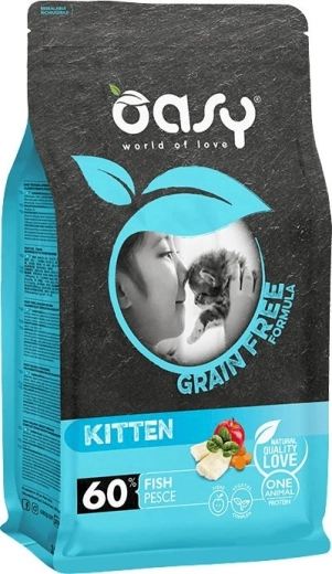 Oasy Grain Free Kitten Fish 7,5 kg – kornfrit foder til killinger