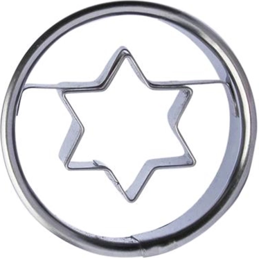 Udstiksform til småkager cirkel–stjerne 4 cm