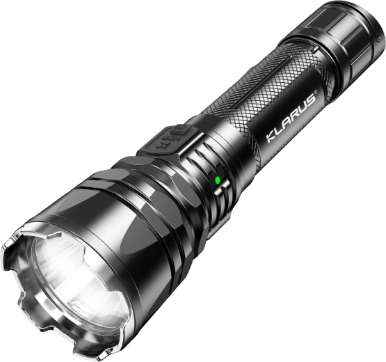 Taktisk lommelygte KLARUS XT12GT Pro 1600 lm med dobbeltkontakt og USB-opladning