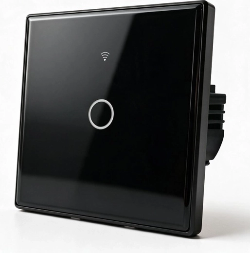Intelligent berøringsfølsom Wi‑Fi vægkontakt til lys, 1-kanals med timer