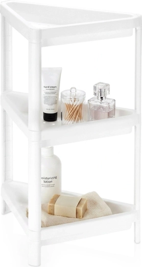 Storage Solutions tre-etagers hjørnebadeværelseshylde 44 × 33 × 71 cm