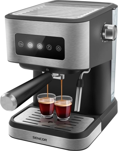 Espressomaskine Sencor SES 4020SS med portafilter til espresso og cappuccino