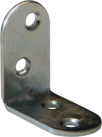 Monteringsvinkel med prægning 30 × 18 × 2 mm, galvaniseret, hvid (15 stk)