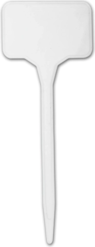 Plastik-mærkeskilte til planter 15 × 5,5 cm, hvide, 10 stk.
