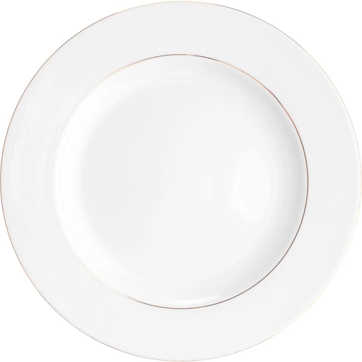 Flad tallerken MariaPaula Klasyka med guldkant 26 cm