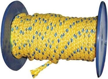 Flettet polypropylenreb uden kerne 10 mm, farvet, 100 m
