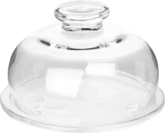 Glasklokke til ost med fad 22 cm