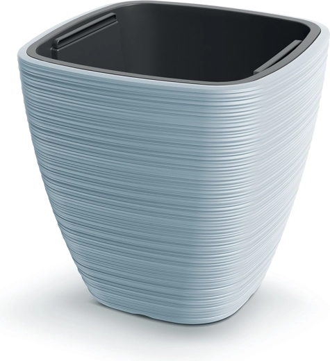 Plantekrukke Vena Square 38,8 × 38 cm lysegrå med indsats