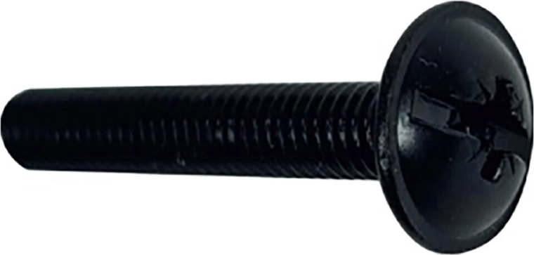 Ramskrue med hoved M5 × 30, sort – sæt med 10 stk.