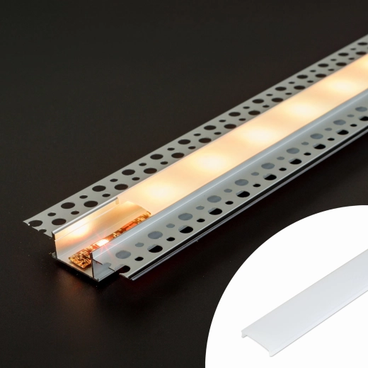 Opalafdækning til LED-aluminiumsprofil 41025A1, 1000 mm