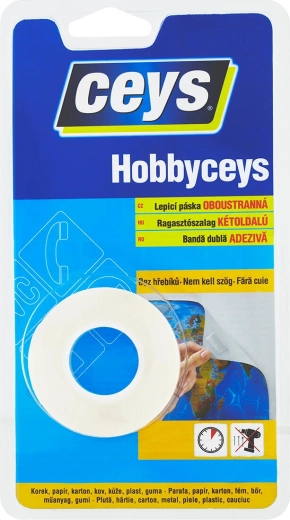 Dobbeltklæbende tape 15 mm × 2 m HOBBYCEYS