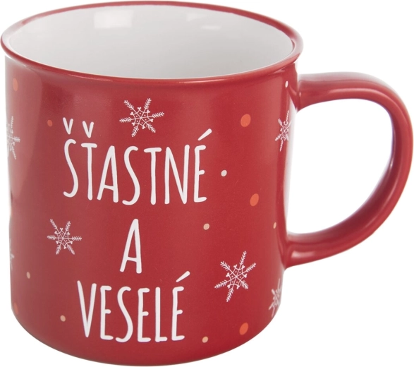 Keramikkrus Snefnug “Glædelig jul” 0,51 l
