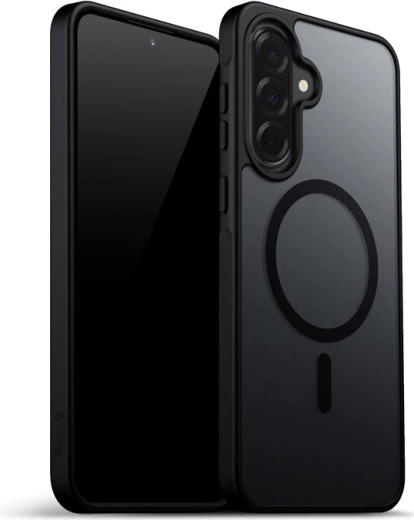 Hybridt mat magnetisk MagSafe-cover til Samsung Galaxy A37 / A36 – sort