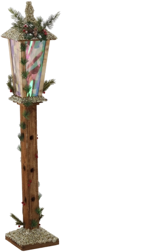 Julelanterne i træ med LED, 120 cm