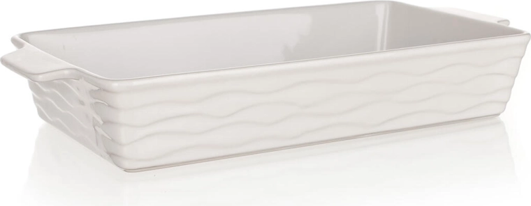 Culinaria rektangulær keramisk bradepande 42 × 21 cm, hvid