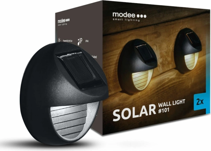 Modee Smart Lighting Solar Lamp 101, 2 stk solcelledrevne væglamper