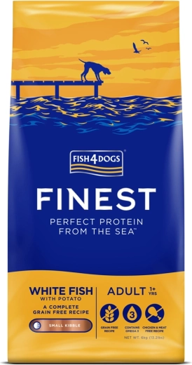 Fish4Dogs foderpiller til små voksne hunde af hvid fisk med kartofler 6 kg