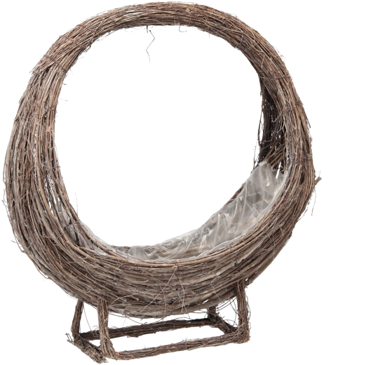 Flettet rundt planteovertræk 48 × 16 × 52 cm, stående