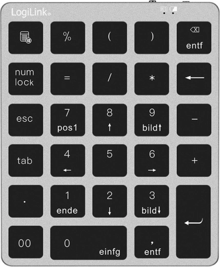 Trådløst numerisk tastatur Bluetooth 5.0 med stille taster