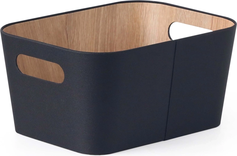 Opbevaringskurv sort 23 × 30,5 × 15,2 cm