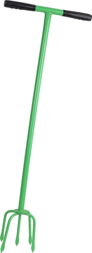 Håndkultivator i stål med T-håndtag, 5 tænder