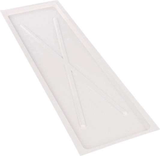 Metpol hvid smal drypbakke 75 × 22,5 cm til to-etagers opvaskestativ 80 cm