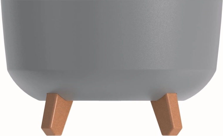 Plastikblomsterpotte med ben 28,5 cm lysegrå