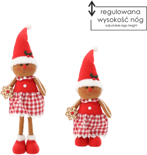 Juledekoration honningkagepige med teleskopben