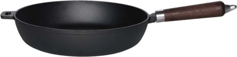 Støbejernspande Kitchisimo 28 cm med træhåndtag