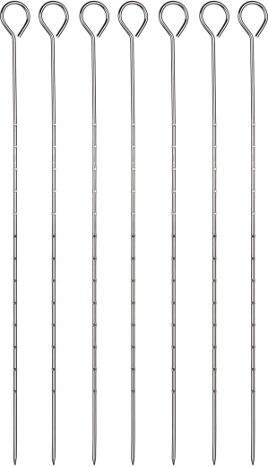 Grillspyd i rustfrit stål 31,5 cm – sæt med 6 stk.