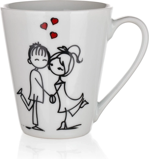 Keramisk krus LOVE 330 ml – mix af romantiske dekorationer