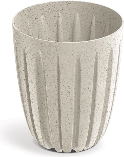 Urtepotte Wario Eco Wood 19,2 cm hvid med trædekor