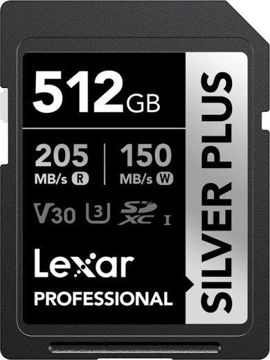 Lexar Professional Silver Plus SDXC-hukommelseskort 512 GB