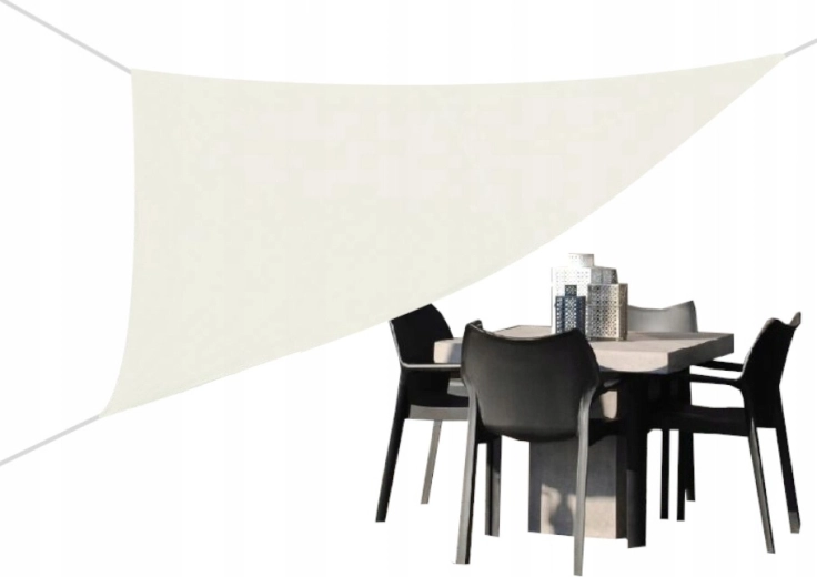 Trekantet skygge-sejl beige 3 × 3 × 3 m
