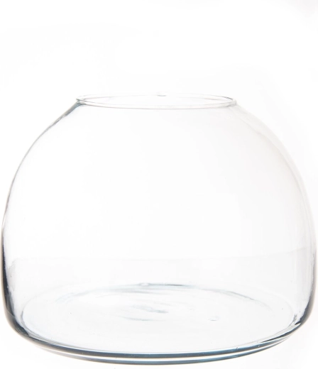 Klar vase af genbrugsglas 22 × 22 × 16 cm