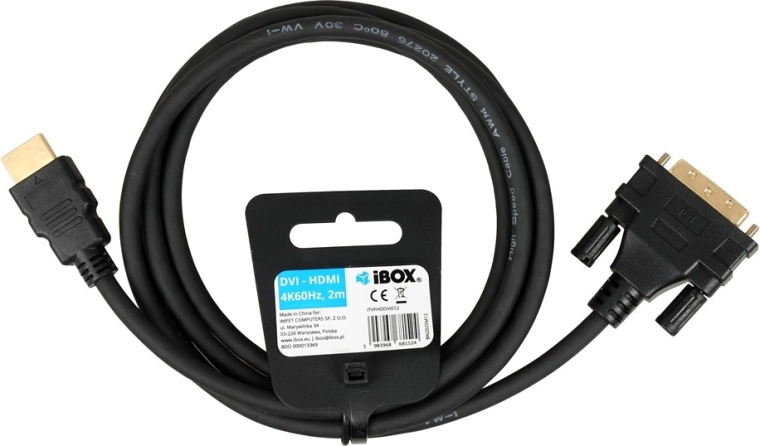 HDMI til DVI-kabel 2 m (Full HD 1080p)