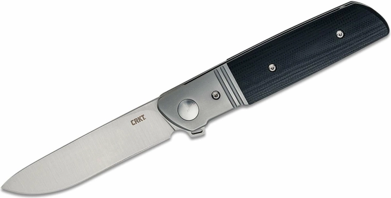 CRKT Bamboozled sort foldekniv med assisteret åbning, D2, G10