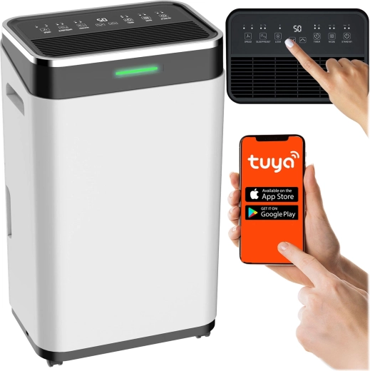 Kompressordrevet affugter 25 l/24 t med Wi‑Fi Berdsen BD‑533 hvid