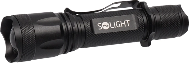 Solight genopladelig LED-lommelygte 600 lm Cree XM-L2 T6 med zoom og Li-Ion-batteri