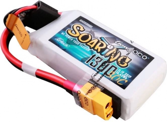 LiPo-batteri Gens Ace G-Tech Soaring 1300 mAh 11,1 V 3S 30C med XT60-stik