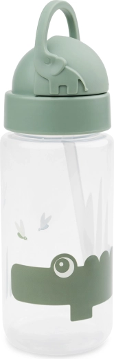 Done by Deer drikkedunk med sugerør Croco grøn 350 ml