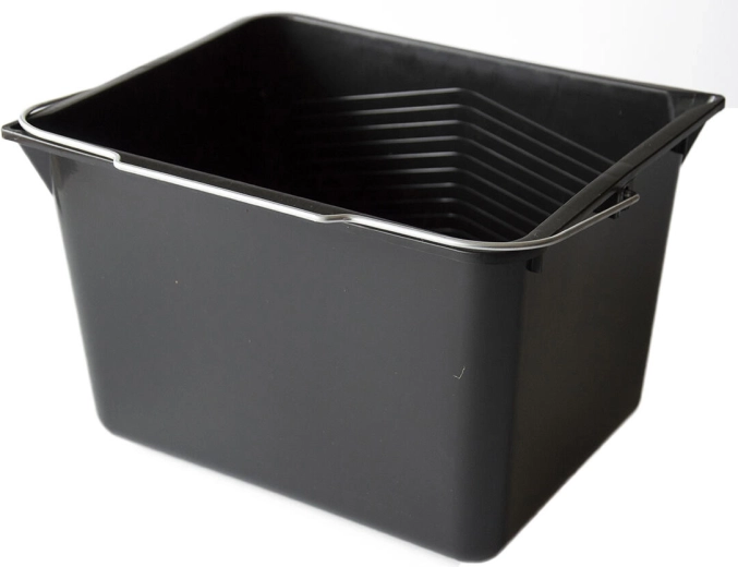 Malerbøtte til maling 8 l, rektangulær, sort