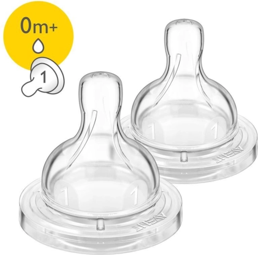 Philips Avent sutteflaske-nip Anti-colic/Classic+ til nyfødte, 2 stk.